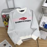 Balenciaga Sweater Red Cotton Silk Wool Blend Silky Smooth