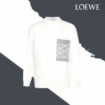 Loewe Sweater Black Cotton Pure Wool Blend Jacquard