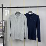 Hazzys Knitwear Red Cotton Down Cable Knit Simple And Versatile Exquisite Workmanship Light Business Gentlemanly Style Sophistication Autumn Winter Embroidery