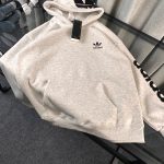 Adidas Hoodie Red Fleece Winter Embroidery