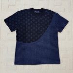 Louis Vuitton Short Sleeves Blue Velvet