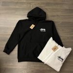 Stussy Jacket Ash Eva Cotton Pure Fleece Streetwear Exquisite Tailoring Screen Printing