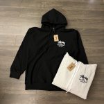 Stussy Jacket Ash Eva Cotton Pure Fleece Streetwear Exquisite Tailoring Screen Printing