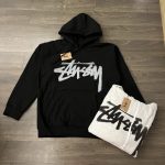 Stussy Jacket Red Eva Cotton Pure Fleece Streetwear Exquisite Tailoring Screen Printing