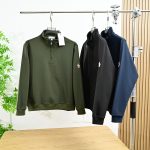 Moncler Long-Sleeved Red Fleece Air Layer Autumn Winter Fabric Patch