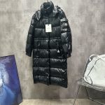 Moncler Outerwear Black Down Nylon Adjustable Drawstring Simple And Elegant Winter