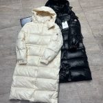 Moncler Outerwear Black Down Nylon Adjustable Drawstring Simple And Elegant Winter