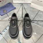 Prada Casual Shoes Top-Grain Cowhide Premium Quality