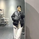 Nike Outerwear Green Cotton Xinjiang Down Fleece Minimalist Style Winter Patch