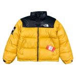 The North Face Down Jacket Yellow Duck Genuine Leather Embroidery Patch