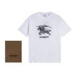 Burberry Short Sleeves Red Cotton Combed Embroidery 3D