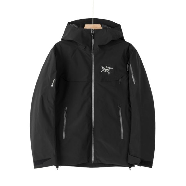 Archaeopteryx Jacket Red Gore-Tex Goose Down Mesh Outdoor Waterproof Patch Zippered Pocket