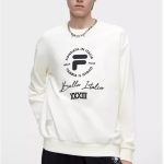 Fila Sweatshirt Ash Cotton Pure Autumn Winter Plastisol Printing