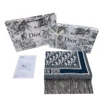 Dior Shawl Red Wool Cashmere Simple Design