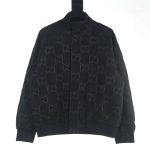 Gucci Outerwear Red Silk Wool Jacquard