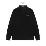 Prada Cotton Long-Sleeved Polo Shirt