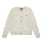 Ralph Lauren Outerwear Red Cotton Wool Blend Cable Knit Easy To Match