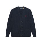 Ralph Lauren Outerwear Red Cotton Cable Knit Easy To Match