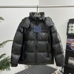 Prada Down Jacket Red Genuine Leather