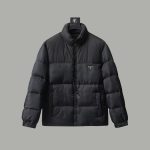 Prada Coat Black Duck Down Polyester Fiber