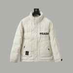 Prada Coat Black Duck Down Polyester Fiber