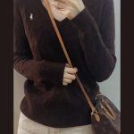 Ralph Lauren Sweater Red Cotton Cable Knit Easy To Match Slim Fit