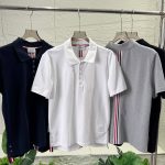 Thom Browne Short-Sleeved Shirts Red Cotton Pure Summer