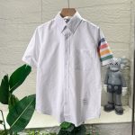Thom Browne Short-Sleeved Shirt Brown Spring Summer
