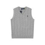 Ralph Lauren Shirts Red Cotton Pure Xinjiang Cable Knit Easy To Match Embroidery