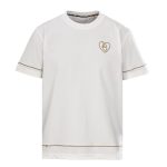 Burberry Short-Sleeved T-Shirt Red Cotton Fine Plain Weave Delicate And Soft To The Touch Embroidery