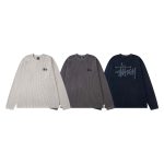 Stussy Long-Sleeved T-Shirt Blue Autumn