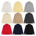 Ralph Lauren Sweater Red Cotton Pure Cable Knit Embroidery