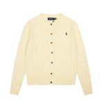 Ralph Lauren Outerwear Red Cotton Cable Knit Easy To Match