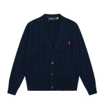 Ralph Lauren Outerwear Red Cotton Cable Knit Easy To Match