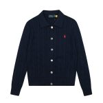 Ralph Lauren Outerwear Red Cotton Cable Knit Easy To Match