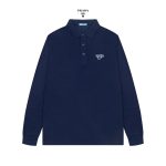 Prada Cotton Long-Sleeved Polo Shirt