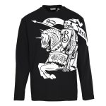 Burberry Long-Sleeved T-Shirt Black Cotton Relaxed Fit