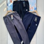 Descente Long Pants Blue Cotton Air Down Knitted Fabric Smooth To The Touch Light Outdoor Urban Soft And Gentle Autumn Winter Side Pockets
