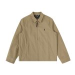 Ralph Lauren Coat Red Cotton Pure Wool Twill Autumn Winter And Embroidery