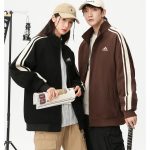Adidas Coat Brown Woven Fabric Autumn