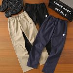 Descente Long Pants Black Quick-Drying Fabric Autumn Winter Patch