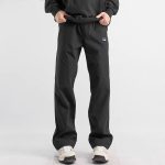 Fila Trousers Red Woven Fabric Quick-Drying Autumn Patch