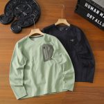 Archaeopteryx Long-Sleeved Green Quick-Drying Fabric Autumn Winter Embroidery