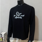 Dior Long-Sleeved T-Shirt Ash Cotton Pure Autumn Winter Foam Printing 3D Logo