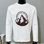 Moncler Long-Sleeved T-Shirt Ash Cotton Pure Relaxed Fit