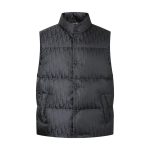 Dior Vest Red Duck Down Nylon Satin Jacquard