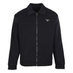 Prada Outerwear Red Cotton Nylon Fleece Lace Patch