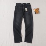Levi'S Jeans Red Cotton Fleece Leather Patchwork Denim Autumn Winter And Embroidery Patch