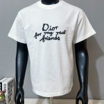 Dior Short-Sleeved T-Shirt Ash Cotton Pure Foam Printing 3D Logo
