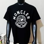 Moncler Short-Sleeved T-Shirt Ash Cotton Pure Ribbed Fabric Relaxed Fit Spring Summer
